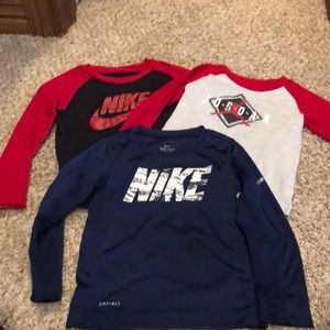 Lot of 3 - boys athletic long sleeved t-shirts